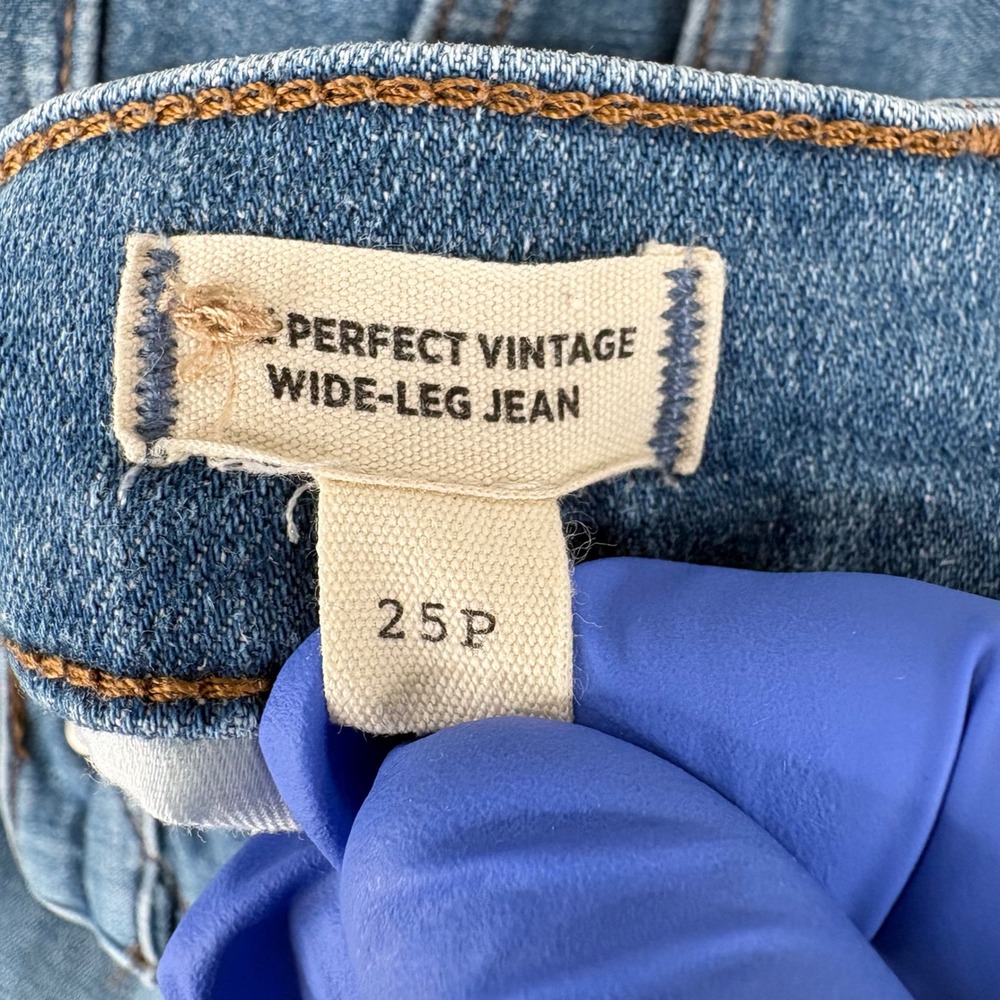 High-Rise Wide Leg Women's Jeans in Medium Blue - Picture 6 of 16